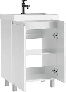 Тумба-умывальник напольный Домино Graffo 60 белый DGr2417T+4627173210164, 3