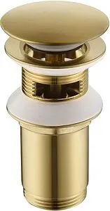 Выпуск автоматический для раковины с переливом TIMO золото матовое 8011/17, 1