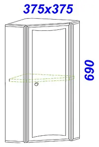 Шкаф угловой Aqwella Barcelona Вa36 белый Ba.04.36 Шкаф угловой Aqwella Barcelona Вa36 белый Ba.04.36, 2