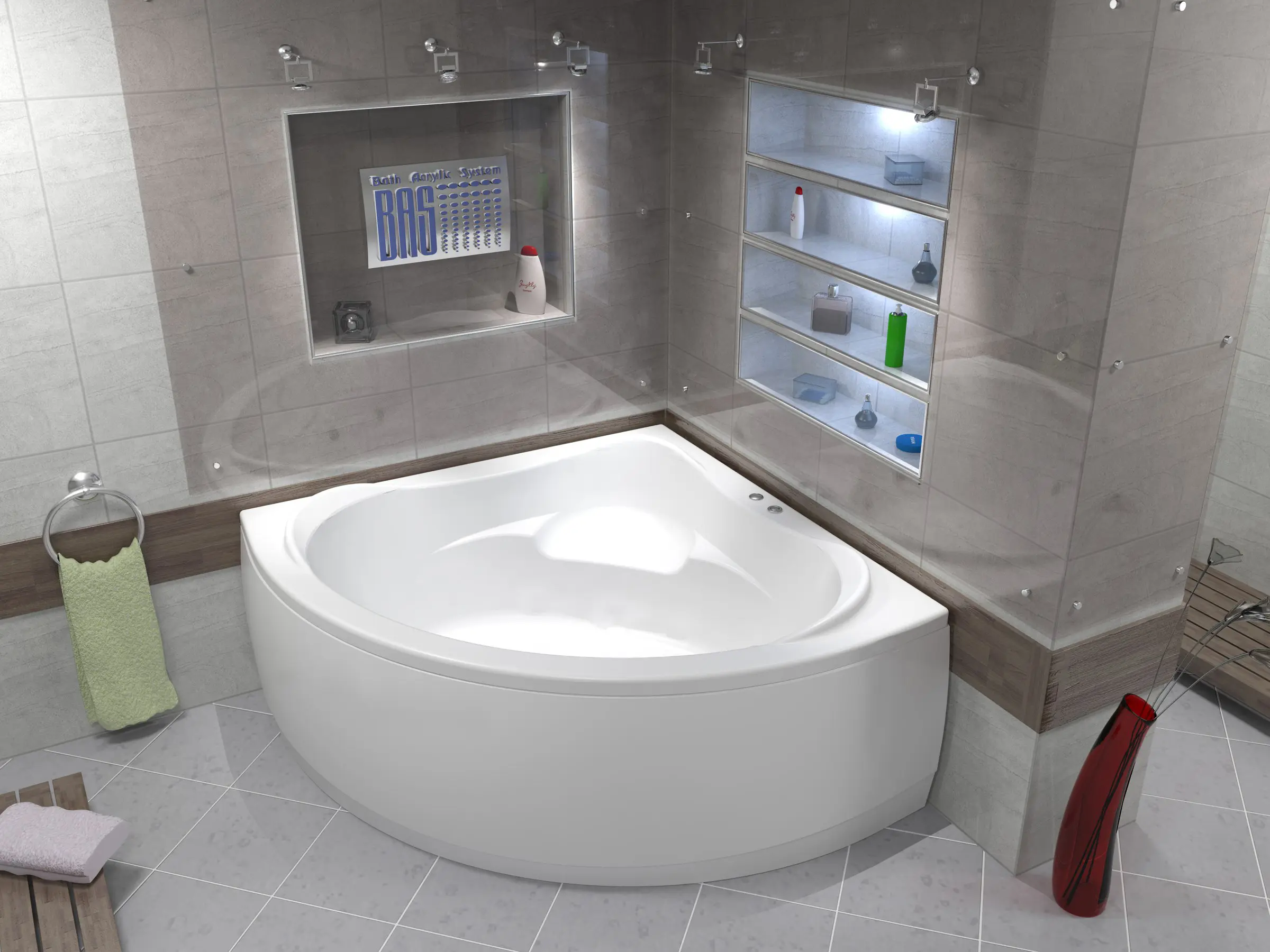 Ванна акриловая Bas Мега 160x160 В00024 Ванна акриловая Bas Мега 160x160 В00024, 3