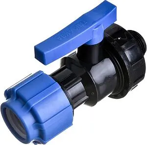 Кран шаровый с переходом на пнд трубу 32мм x 1"н ТПК-Аква 553223201 Кран шаровый с переходом на пнд трубу 32мм x 1"н ТПК-Аква 553223201, 4