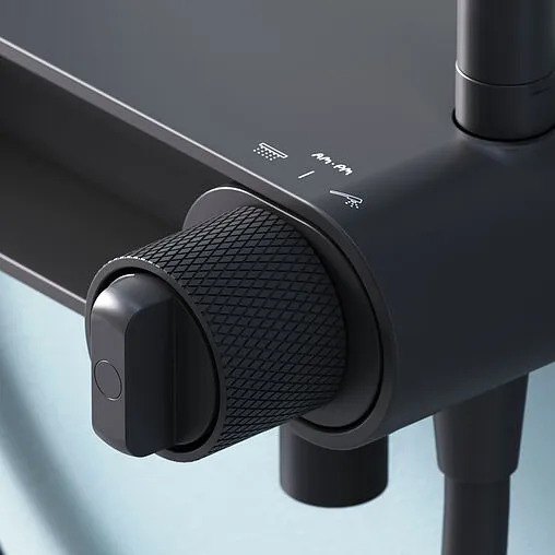 Душевая система со смесителем для ванны Am.Pm X-Joy чёрный матовый F0785A722 Душевая система со смесителем для ванны Am.Pm X-Joy чёрный матовый F0785A722