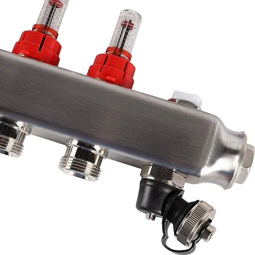 Группа коллекторная с расходомерами 12 отводов 1&quot;в/в x ¾&quot;ек Rommer RMS-1201-000012