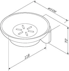 Мыльница Am.Pm X-Joy хром A8434200 Мыльница Am.Pm X-Joy хром A8434200, 2