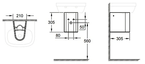 Полупьедестал Grohe Euro Ceramic белый 39325000