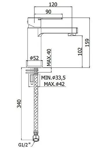 Смеситель для раковины Paffoni West хром WS071CR