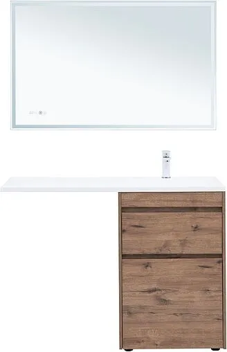 Тумба-умывальник напольная Aquanet Токио 120 R дуб веллингтон 00333648+00235500