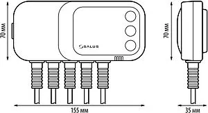 Контроллер для управления насосами отопления и ГВС Salus PC12HW, 2