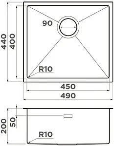 Мойка кухонная Omoikiri Taki 49-U/IF-LG светлое золото 4973523, 2