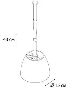Ёршик для унитаза Grampus белый/хром/зелёный GR-3313A, 2