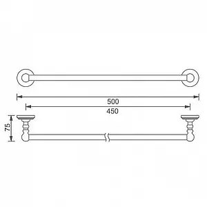 Полотенцедержатель Aquanet золото 4618, 2