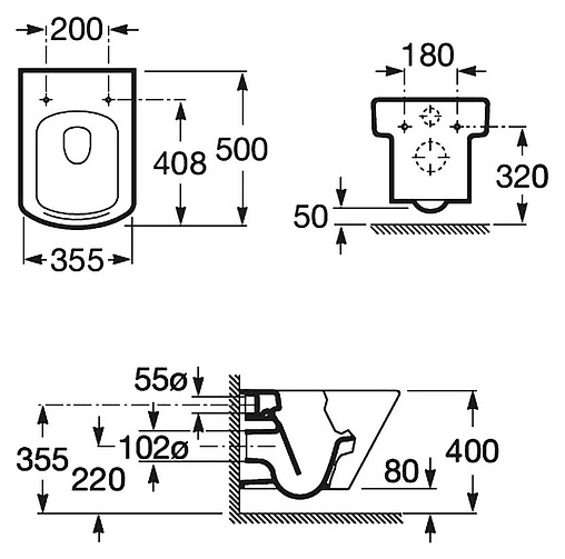 Унитаз подвесной Roca Hall белый 346627000
