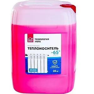 Теплоноситель (Антифриз) этиленгликоль Технология Уюта -65 20кг Теплоноситель (Антифриз) этиленгликоль Технология Уюта -65 20кг, 1