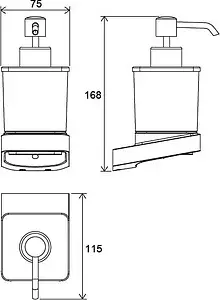 Дозатор для жидкого мыла Ravak 10° хром X07P323 Дозатор для жидкого мыла Ravak 10° хром X07P323, 2