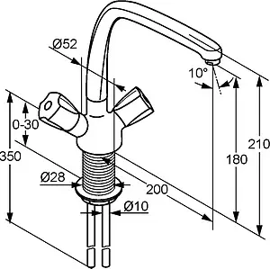 Смеситель для кухни Kludi Standart хром 316230515 Смеситель для кухни Kludi Standart хром 316230515, 2