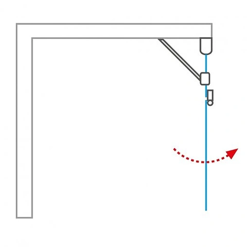 Душевая дверь 800мм прозрачное стекло Roltechnik Hitech Line HBO⅛00 284-8000000-06-02