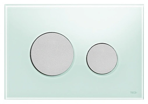 Клавиша смыва для унитаза TECEloop 9240652 кнопки/хром матовый, панель/стекло мятный зеленый