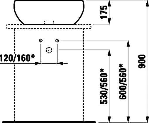 Раковина Laufen Alessi One 52 c покрытием LCC белый 8.1897.1.400.104.1