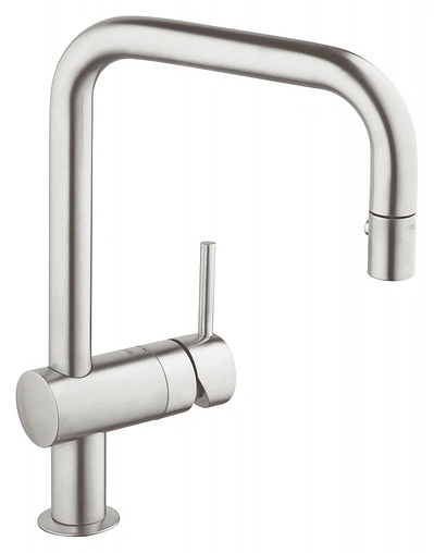 Смеситель для кухни с выдвижным изливом Grohe Minta хром матовый 32322DC0