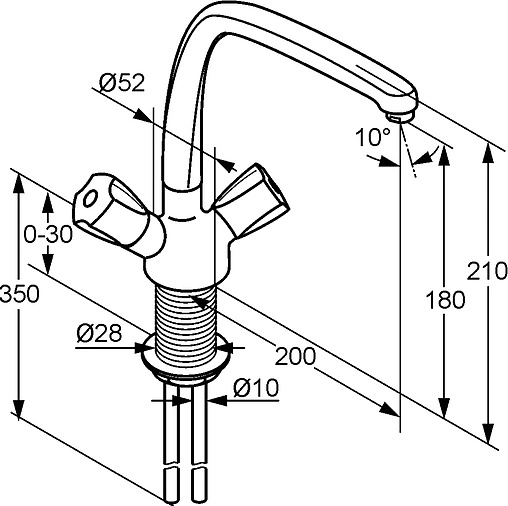 Смеситель для кухни Kludi Standart хром 316230515 Смеситель для кухни Kludi Standart хром 316230515