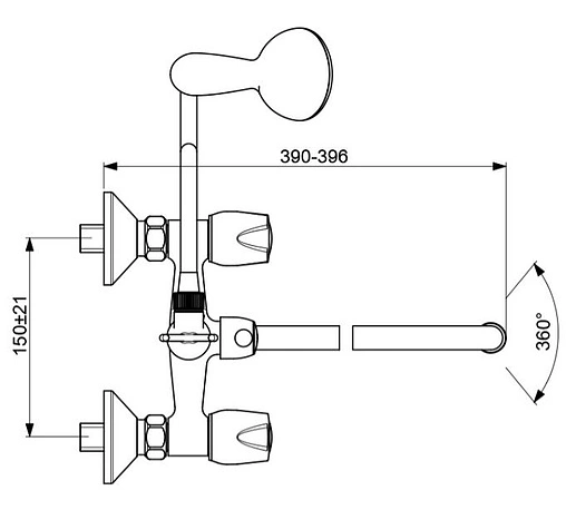 Смеситель для ванны с длинным изливом Vidima Iskar хром BA167AA
