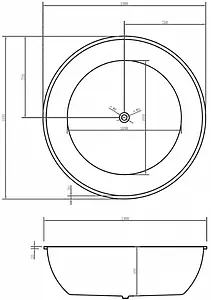 Ванна акриловая отдельностоящая Abber 150x150 белый/панель Black matte AB9279MB Ванна акриловая отдельностоящая Abber 150x150 белый/панель Black matte AB9279MB, 2