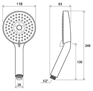 Лейка ручного душа Ravak 953 хром X07P009 Лейка ручного душа Ravak 953 хром X07P009, 2