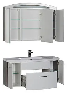 Шкаф-зеркало Aquanet Тренто 120 белый/венге 156445, 5