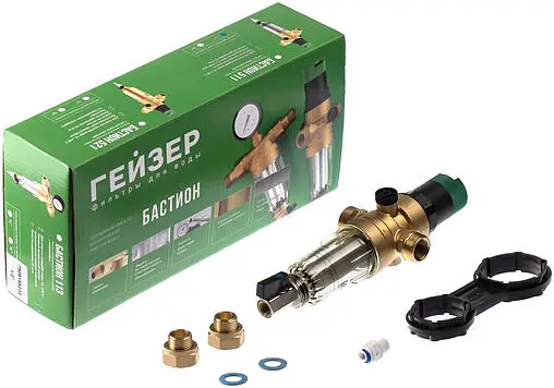 Фильтр тонкой очистки воды с редуктором давления ½"н x ½"н Гейзер Бастион 511 32681 Фильтр тонкой очистки воды с редуктором давления ½"н x ½"н Гейзер Бастион 511 32681