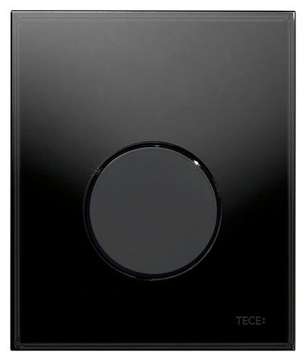 Клавиша смыва для писсуара TECEloop Urinal 9242657 кнопка/черный глянцевый, панель/стекло черный