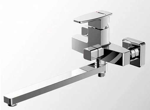 Смеситель для ванны с длинным изливом Bravat Riffle хром F672106C-L