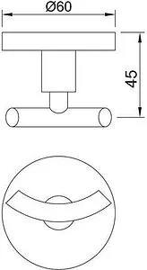 Крючок двойной Jaquar Continental чёрный матовый ACN-BLM-1161N Крючок двойной Jaquar Continental чёрный матовый ACN-BLM-1161N, 2