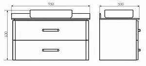 Тумба-умывальник подвесная Comforty Амстердам 95 белый, 2
