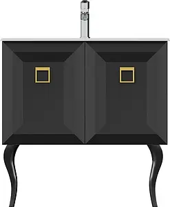 Тумба-умывальник напольная ISVEA Aria 80 чёрный 27AAS004080I+10SL51081SV Тумба-умывальник напольная ISVEA Aria 80 чёрный 27AAS004080I+10SL51081SV, 5
