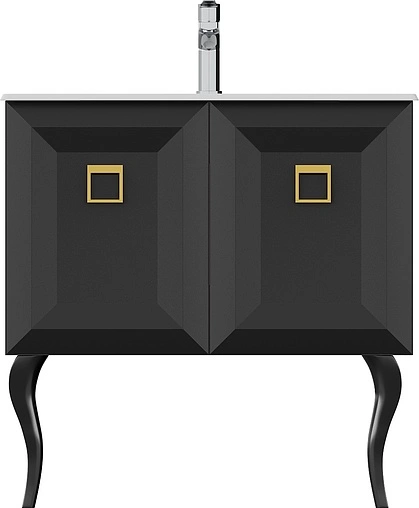 Тумба-умывальник напольная ISVEA Aria 80 чёрный 27AAS004080I+10SL51081SV