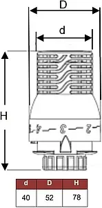 Головка термостатическая M30x1.5 Comap Sensity белый R110100 Головка термостатическая M30x1.5 Comap Sensity белый R110100, 2