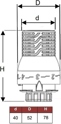 Головка термостатическая M30x1.5 Comap Sensity белый R110100