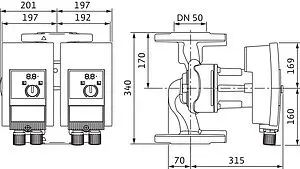 Насос циркуляционный Wilo Yonos MAXO-D 50/0.5-16 2120669, 4