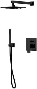 Душевая система со смесителем для душа Gattoni Kubik чёрный матовый KTQ15/PDNO Душевая система со смесителем для душа Gattoni Kubik чёрный матовый KTQ15/PDNO, 1