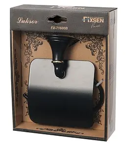 Держатель туалетной бумаги Fixsen Luksor чёрный/золото FX-71610B Держатель туалетной бумаги Fixsen Luksor чёрный/золото FX-71610B, 2