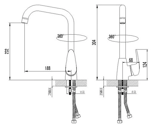 Смеситель для кухни Lemark Pramen белый матовый LM3305LM331