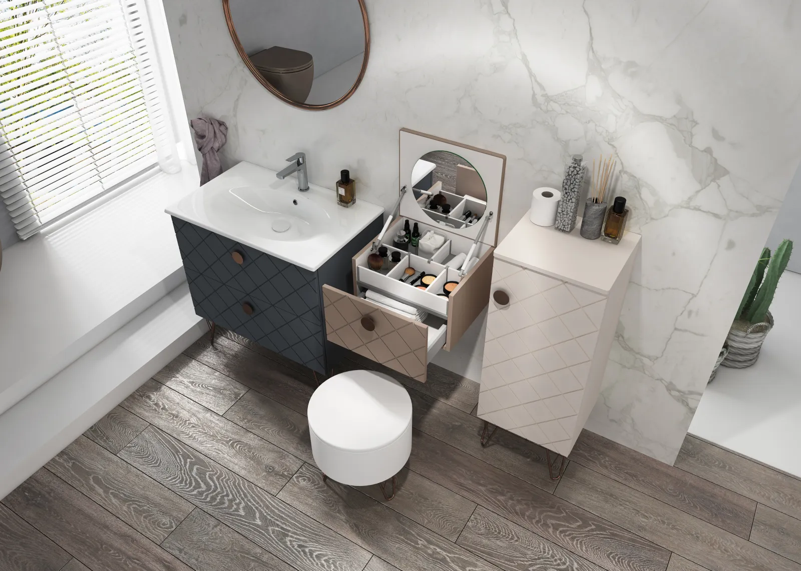 Шкаф-пенал напольный Isvea Rosa 40 слоновая кость 21RA32023040I Шкаф-пенал напольный Isvea Rosa 40 слоновая кость 21RA32023040I, 5