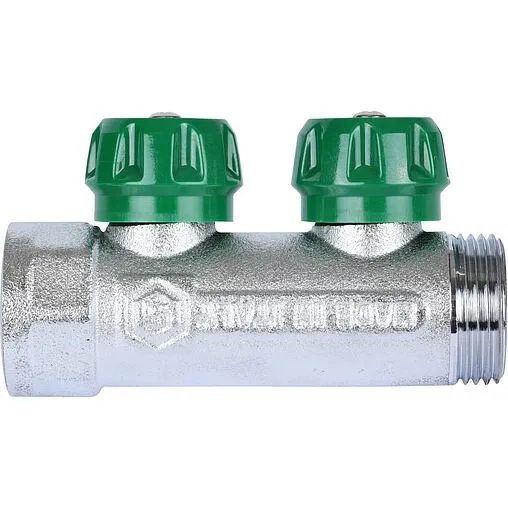 Коллектор регулирующий проходной 2 отвода 1&quot;в/н x ½&quot;к Stout SMB-6850-011202