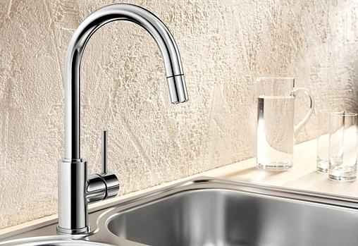 Смеситель для кухни с выдвижным изливом Blanco Mida-S хром 521454