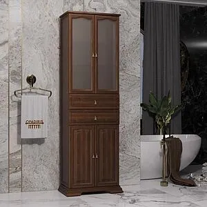 Шкаф-пенал напольный двухстворчатый Opadiris Риспекто 60 cветлый орех 00-00005844, 3