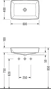 Раковина Serel Rita 60 белый RT46 Раковина Serel Rita 60 белый RT46, 2