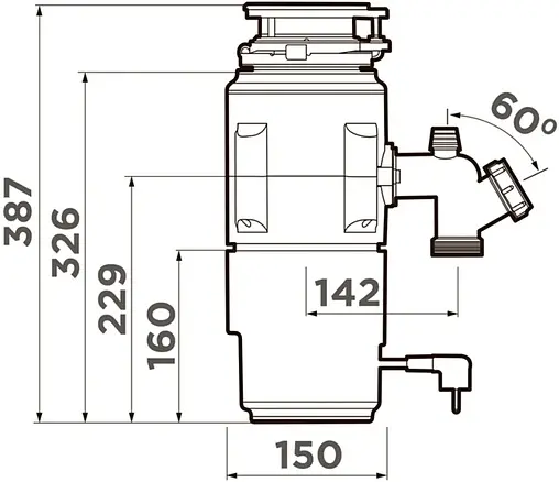 Измельчитель пищевых отходов Omoikiri Nagare Slim Nagare Slim 500 4995061