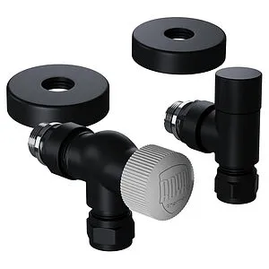 Комплект вентилей терморегулирующих осевых 15x1.0 x ½"н Royal Thermo Design Pro черный RATVXO11215BL Комплект вентилей терморегулирующих осевых 15x1.0 x ½"н Royal Thermo Design Pro черный RATVXO11215BL, 2