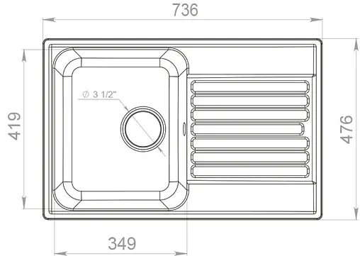 Мойка кухонная GranFest Quarz GF-Z78 серый