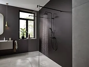 Душевая система с термостатом для душа Hansgrohe Vernis Blend 240 1jet чёрный матовый 26426670, 3